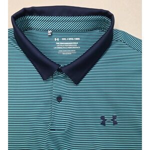 Under Armour Performance Polo Shirt Mens 3XL LIMITED USE Loose Short Sleeve Blue